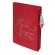Ежедневник недатированный А5+, «Велюр», линия, 120 листов, красный, интегральная обложка, с карманом на молнии, 57078