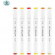 Набор маркеров для скетчинга 6 цветов, осенние цвета, трехгранные, Meshu MS_38251