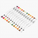 Набор маркеров для скетчинга 12 цветов, цвета леса, трехгранные, Meshu MS_38260