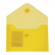 Папка-конверт А7  желтая, на кнопке, 0,18мм Brauberg 227324