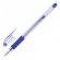 Ручка гелевая синяя, 0,7 мм, с резиновым держателем, игольчатый стержень, Crown HJR-500RNB