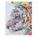 Мозаика алмазная 30*40 см «Разноцветный тигр», на подрамнике, частичное заполнение, M-10554