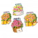 Блокнот А7 «Букет цветов», 60 листов, линейка, на гребне, фигурный, ассорти, Alingar AL4348