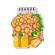 Блокнот А7 «Букет цветов», 60 листов, линейка, на гребне, фигурный, ассорти, Alingar AL4348