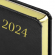 Ежедневник датированный на 2024 год, А5, "Iguana", 168 листов, линия, черный, софт обложка, золотой срез, Brauberg 114848