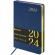 Ежедневник датированный на 2024 год, А5, "Iguana", 168 листов, линия, синий, софт обложка, золотой срез, Brauberg 114850