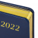 Ежедневник датированный на 2022 год, А5, "Iguana", линия, 168 листов, синий, кожзам обложка, золотой срез, Brauberg 112754