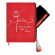 Ежедневник недатированный А5+, «Велюр», линия, 120 листов, красный, интегральная обложка, с карманом на молнии, 57078