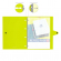 Тетрадь А4 "Neon", 80 листов, клетка, на кольцах со сменнным блоком, пластиковая обложка на кнопке ассорти, 50654