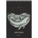 Скетчбук  А5 «Серебряный кит», 30 листов, 160г/м2, твердая обложка, черная бумага, Lamark 33088