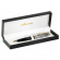 Ручка шариковая Manzoni Genova, хромированная , корпус черного и золотого цвета, в подарочном футляре, KR043B-98M