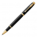 Ручка-роллер Parker Im Core, корпус из латуни черного цвета,c позолотой на колпачке, (стерж.черн.), 1931659