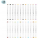 Набор маркеров для скетчинга 24 цвета, пастельные цвета, трехгранные, Meshu MS_38262