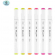 Набор маркеров для скетчинга  6 основных  флуоресцентных цветов, трехгранные, Meshu MS_38253