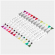 Набор маркеров для скетчинга 12 цветов, цветочные цвета, трехгранные, Meshu MS_38261