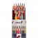 Карандаши цветные "HappyColor", 24 цвета, треугольные, в металлическом пенале, Bruno Visconti 30-0063
