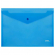 Папка-конверт A4 на кнопке, синяя прозрачная, 0,18 мм СТАММ ММ-31027