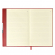 Книжка записная А6+ , 80 листов, линейка, красный, обложка ПВХ, 57581