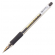 Ручка гелевая черная, 0,7 мм, с резиновым держателем, игольчатый стержень, Crown HJR-500RNB