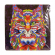 Мозаика алмазная 20*20 см «Разноцветный кот», на мольберте частичное заполнение, М-10654