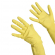 Перчатки хоз. резиновые VILEDA "Контракт" с х/б напылением, размер M, желтые, 101017