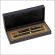 Набор «ПБ Im», перьевая и шариковая  ручки, корпус черного цвета с золотыми вставками, в подарочном футляре, Calligrata 9129085