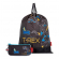Ранец для мальчика "T-rex", капсульный, черно-голубой с наполнением, Across ACR21-490-3