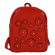 Рюкзак для девочки «Цветы», красный, кожзам с аппликацией, 44008