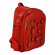 Рюкзак для девочки «Цветы», красный, кожзам с аппликацией, 44008